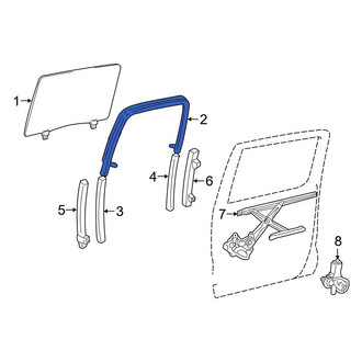 Toyota OE - Rear Left Upper Window Channel
