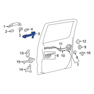 Toyota OE - Rear Left Exterior Door Handle Base