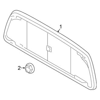 Toyota OE - Back Glass - Glass & Hardware (Sliding Type, W/O Power)