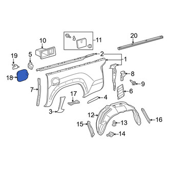 Toyota OE - Rear Fuel Filler Door