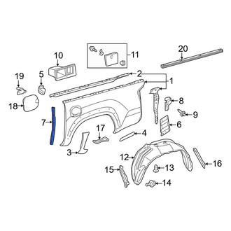 Toyota OE - Front Truck Bed Panel Seal