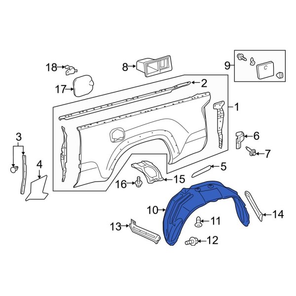 Quarter Panel Splash Shield