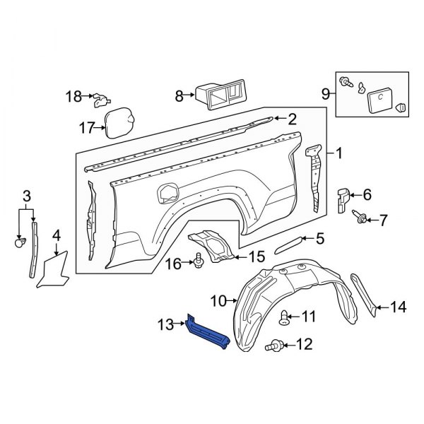 Truck Bed Panel Brace