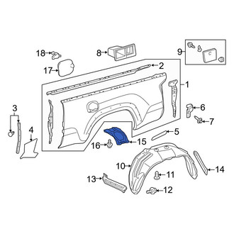 Toyota OE - Right Upper Truck Bed Panel Brace