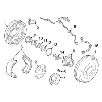 Toyota OE - Rear Suspension - Brake Components (RWD)