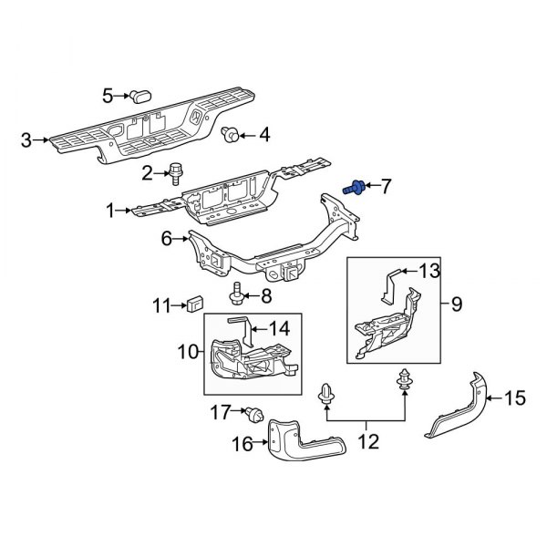 Bumper Cover Reinforcement Beam Bolt