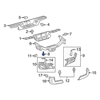 Toyota OE - Rear Bumper Cover Reinforcement Beam Bolt