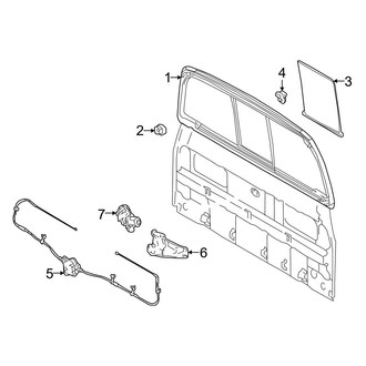 Toyota OE - Back Glass - Glass & Hardware (Sliding Type, With Power)