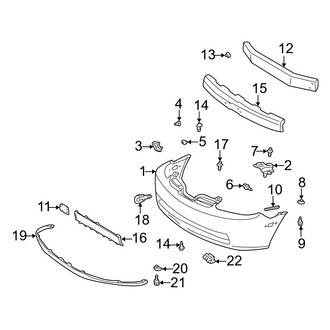 Toyota OE - Front Bumper - Bumper & Components