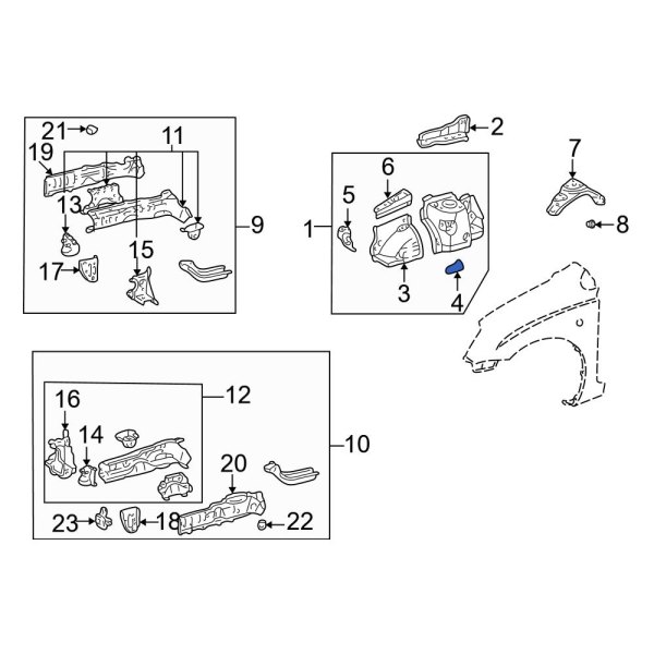 Fender Apron Reinforcement