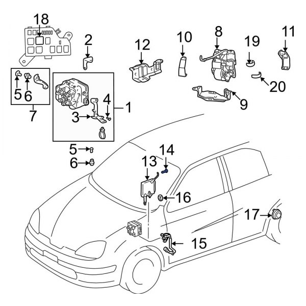 ABS Control Module Bolt