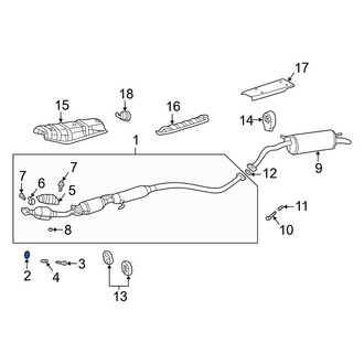 Toyota OE - Rear Exhaust Muffler Gasket
