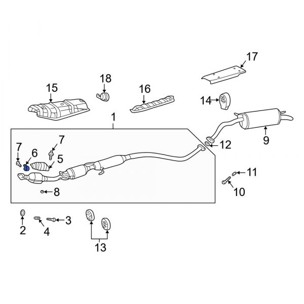 Toyota OE 9046112321 Catalytic Converter Heat Shield Clamp