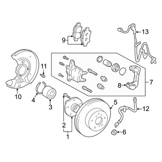 Toyota OE - Front Suspension - Brake Components