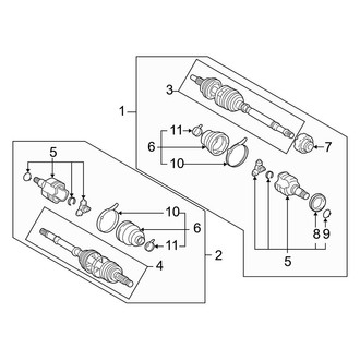 Toyota OE - Front Suspension - Drive Axles