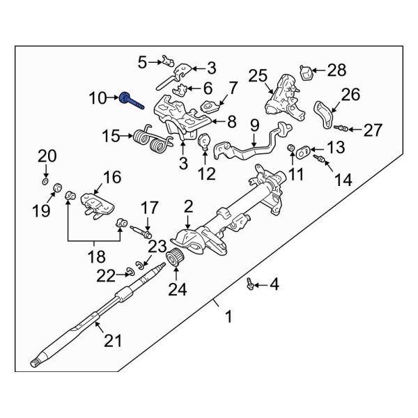 Steering Column Tilt Adjuster Bolt