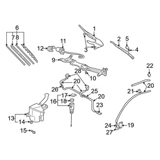 Toyota OE - Windshield - Wiper & Washer Components