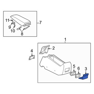 Toyota OE - Rear Console Cup Holder