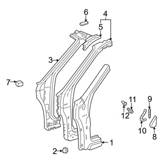 Toyota OE - Pillars, Rocker & Floor - Hinge Pillar