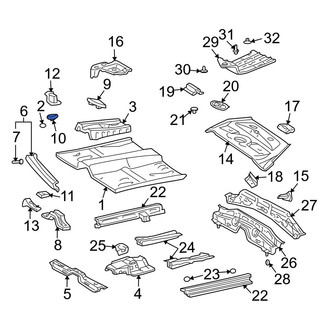 Toyota OE - Center Floor Plug