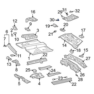Toyota OE - Rocker Panel Molding Clip