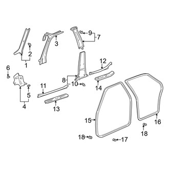 Toyota OE - Pillars, Rocker & Floor - Interior Trim