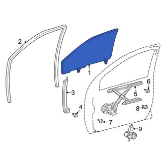 Toyota OE - Front Left Door Glass