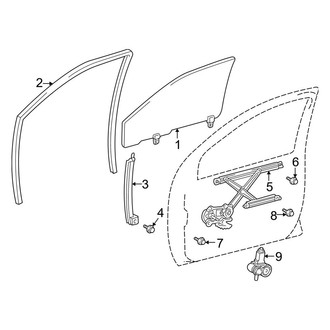 Toyota OE - Front Door - Glass & Hardware