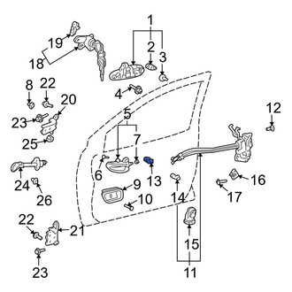 Toyota OE - Door Latch Cable Clamp