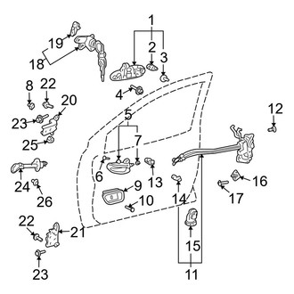 Toyota OE - Front Door - Lock & Hardware