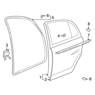 Toyota OE - Rear Door - Door & Components
