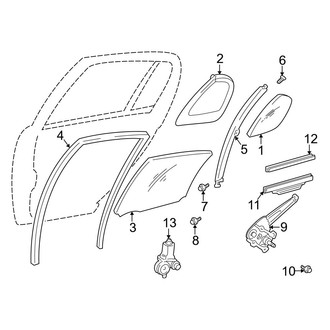 Toyota OE - Rear Door - Glass & Hardware