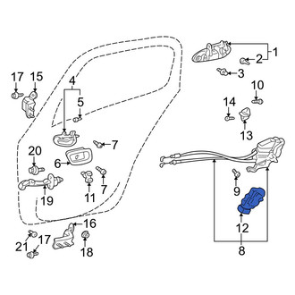 Toyota OE - Rear Left Door Lock Actuator Motor