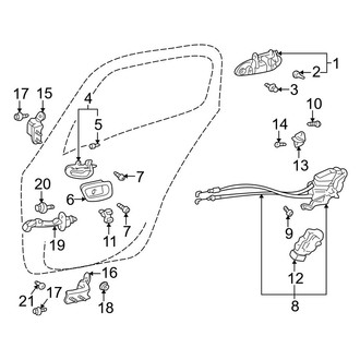 Toyota OE - Rear Door - Lock & Hardware