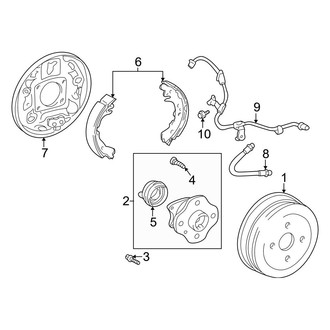 Toyota OE - Rear Suspension - Brake Components