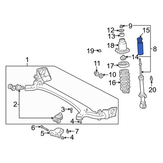 Toyota OE - Rear Suspension Strut Bumper
