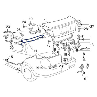 Toyota OE - Rear Left Trunk Torque Rod