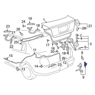Toyota OE - Rear Deck Lid Striker