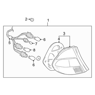 Toyota OE - Rear Lamps - Tail Lamps