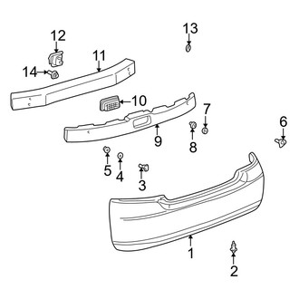 Toyota OE - Rear Bumper - Bumper & Components