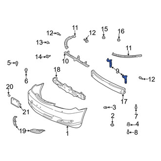 Toyota OE - Rear Left Bumper Cover Support Rail