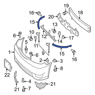 Toyota OE - Front Left Outer Bumper Cover Reinforcement