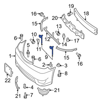 Toyota OE - Front Right Bumper Cover Support Rail