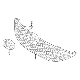 Toyota OE - Hood & Grille - Grille & Components