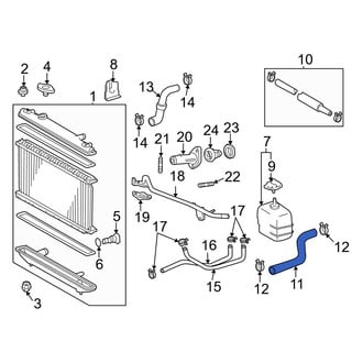 Toyota OE - Upper Radiator Coolant Hose