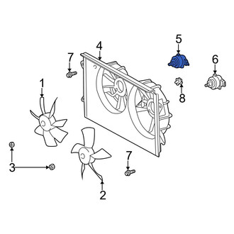 Toyota OE - Right Engine Cooling Fan Motor