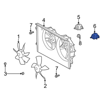 Toyota OE - Left Engine Cooling Fan Motor