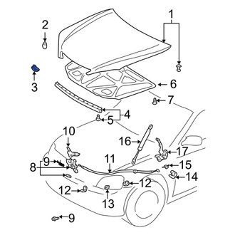 Toyota OE - Front Left Hood Stop Buffer