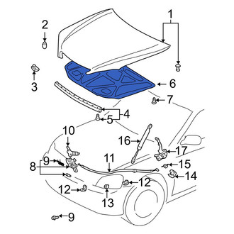Toyota OE - Hood Insulation Pad