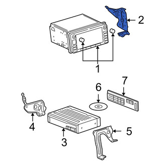 Toyota OE - Right GPS Navigation Control Module Bracket